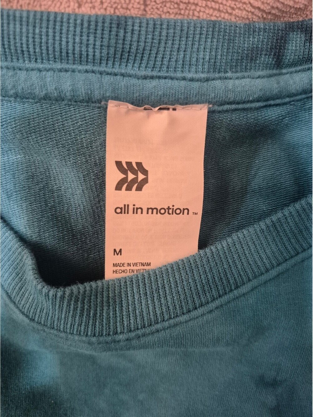 All in Motion Teal Tie Dye Crewneck Sweatshirt Women's M - Picture 6 of 6